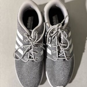 Adidas Gray and White Sneakers Modern Minimalist Design